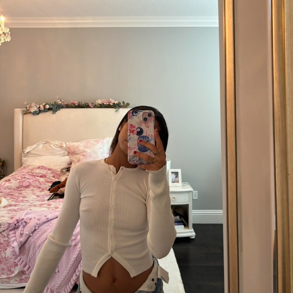 Princess Polly Cream Button-Up Top